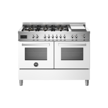 Kuchnia gazowo-elektryczna z płytą grzewczą 120 CM BERTAZZONI PROFESSIONAL PRO126G2E – Biały