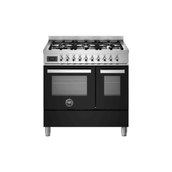 Kuchnia gazowo-elektryczna 90 CM BERTAZZONI PROFESSIONAL PRO96L2E – Czarny