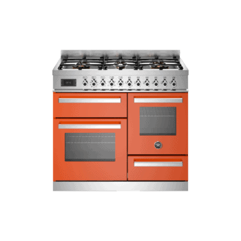 Kuchnia gazowo-elektryczna 100 CM BERTAZZONI PROFESSIONAL PRO106L3E – Pomarańczowy