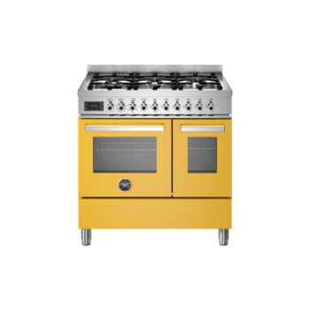 Kuchnia gazowo-elektryczna 90 CM BERTAZZONI PROFESSIONAL PRO96L2E – Żółty