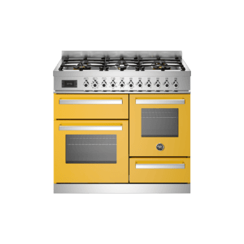 Kuchnia gazowo-elektryczna 100 CM BERTAZZONI PROFESSIONAL PRO106L3E – Żółty