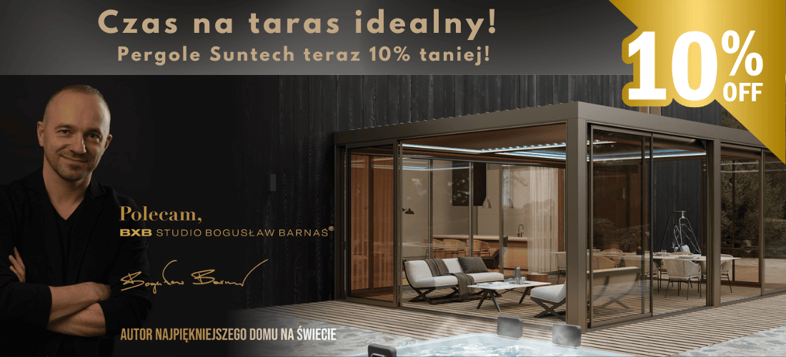 Promocja, która wyciągnie Cię na zewnątrz. 10% rabatu na każdą pergolę Suntech!