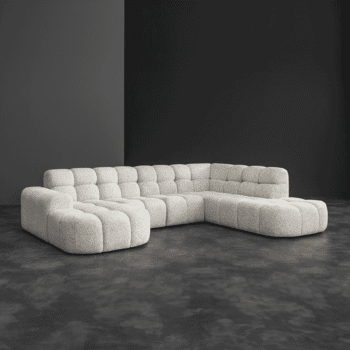 Duży modułowy narożnik Cloudy w&nbsp;kształcie U