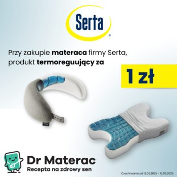 Promocja przy zakupie materaca Serta