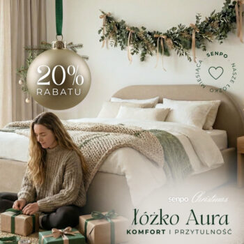 20% rabatu na łóżko tapicerowane Aura