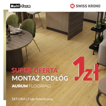 SUPER OFERTA – montaż podłóg SWISS KRONO AURUM za&nbsp;1zł!