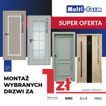 SUPER OFERTA – montaż wybranych drzwi za&nbsp;1 zł