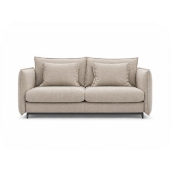 Sofa z&nbsp;funkcją spania Carmen w&nbsp;tkaninie Boston Cement 05 beżowy od Befame