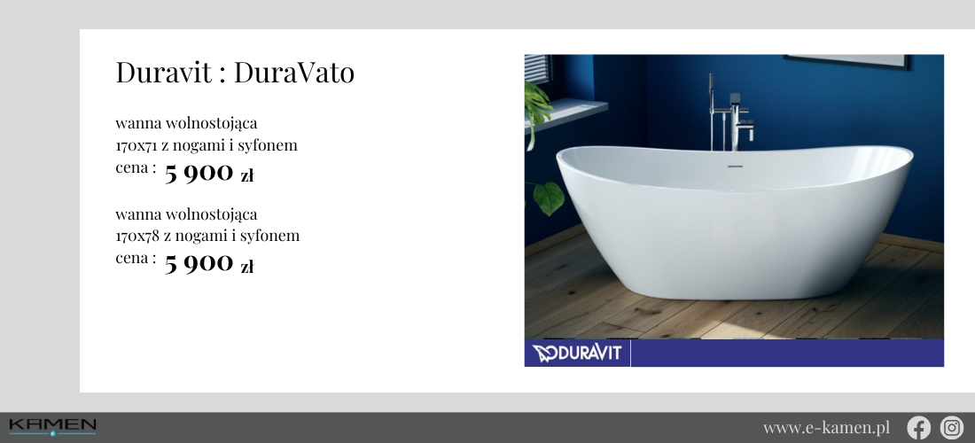 Wanna wolnostojąca Duravit: DuroVato