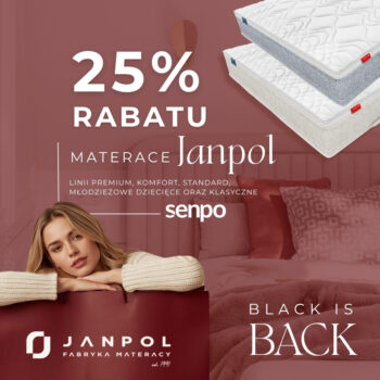 25% rabatu na wybrane materace Janpol